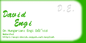 david engi business card